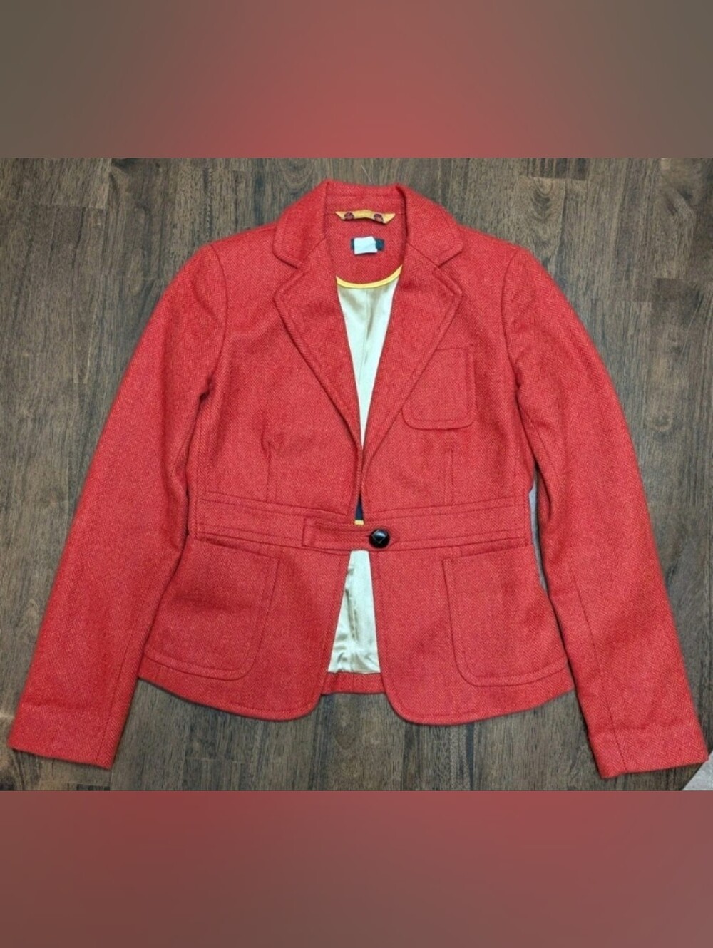 J. Crew x Robert Noble Herringbone Ryder Scottish Wool Jacket Size 0